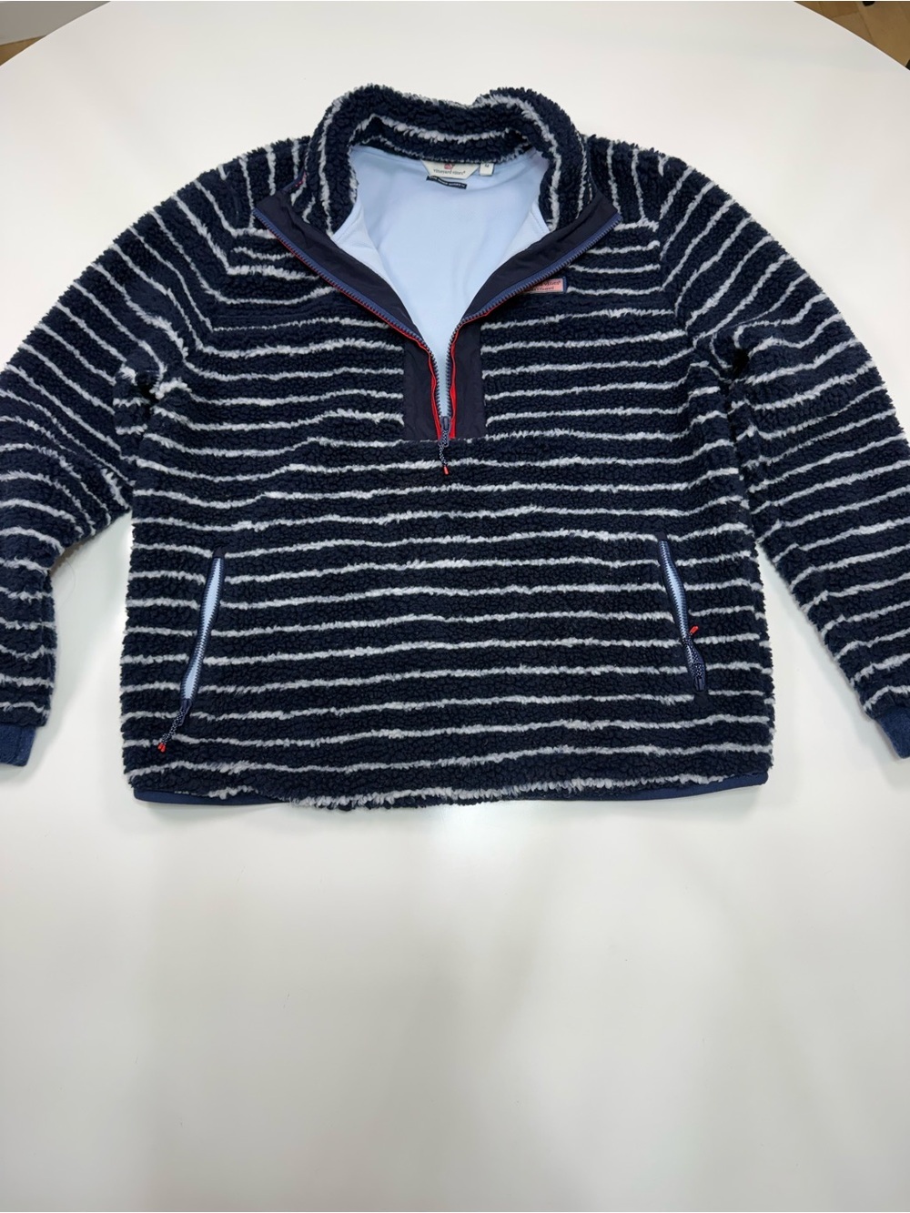 Vineyard Vines The Shep Shirt Break Stripe Sherpa Supershep Size Small - Picture 2 of 9